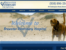 Tablet Screenshot of brewstervethospital.com